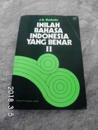 Image of Inilah Bahasa Indonesia Yang Benar II