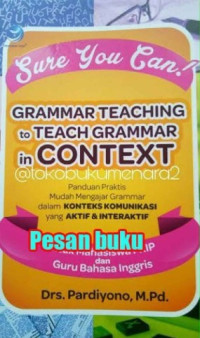 Image of Sure You Can! Grammar Teaching to Teach Grammar in Context